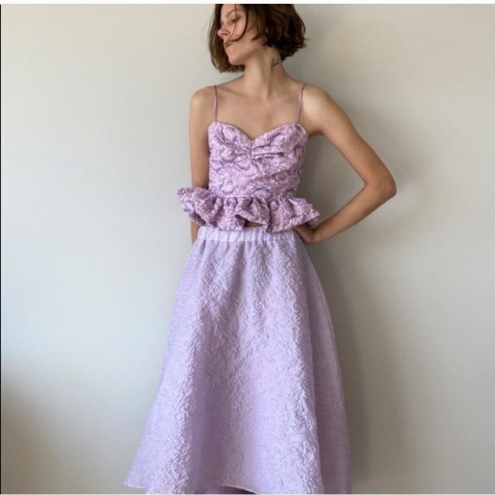 NWT ZARA lilac Skirt Jacquard